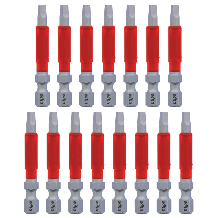 Wiha 76645 MaxxTor Impact Bit Square #2 - 49mm - 15 Pack
