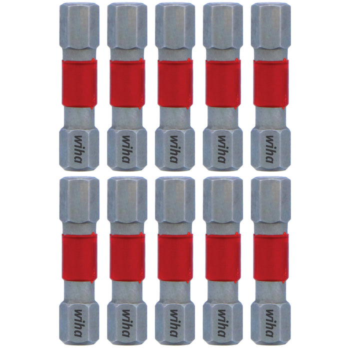 Wiha 76535 MaxxTor Impact Insert Bit Hex 1/4" x 29mm - 10 Pack
