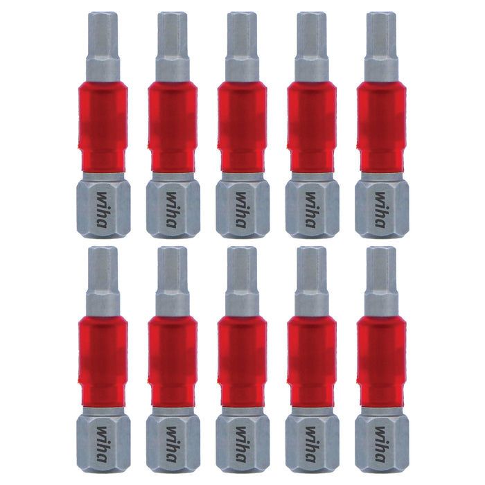 Wiha 76531 MaxxTor Impact Insert Bit Hex 9/64" x 29mm - 10 Pack
