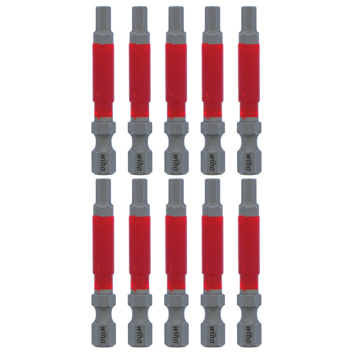 Wiha 76564 MaxxTor Impact Power Bit Hex 4.0mm x 49mm - 10 Pack
