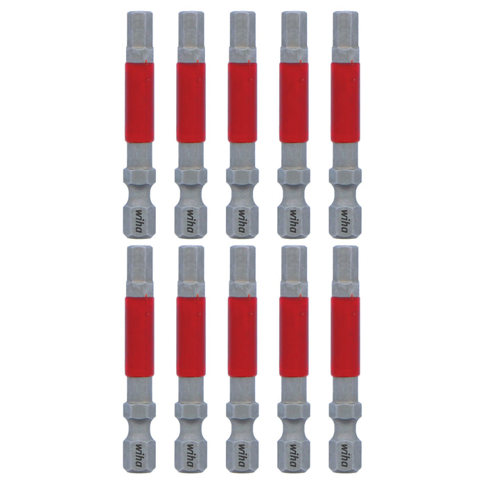 Wiha 76565 MaxxTor Impact Power Bit Hex 5.0mm x 49mm - 10 Pack