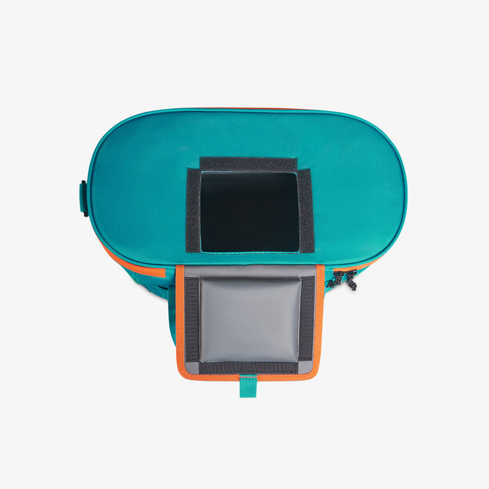 Lid Hatch View | Miami Dolphins Tailgate Tote::::Quick-access hatch