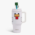 Front View | Minecraft Chicken Jockey 32 Oz Travel Mug::::Textured/3D character print