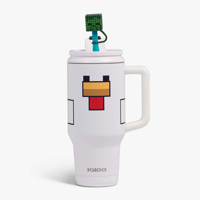 Front View | Minecraft Chicken Jockey 32 Oz Travel Mug::::Textured/3D character print