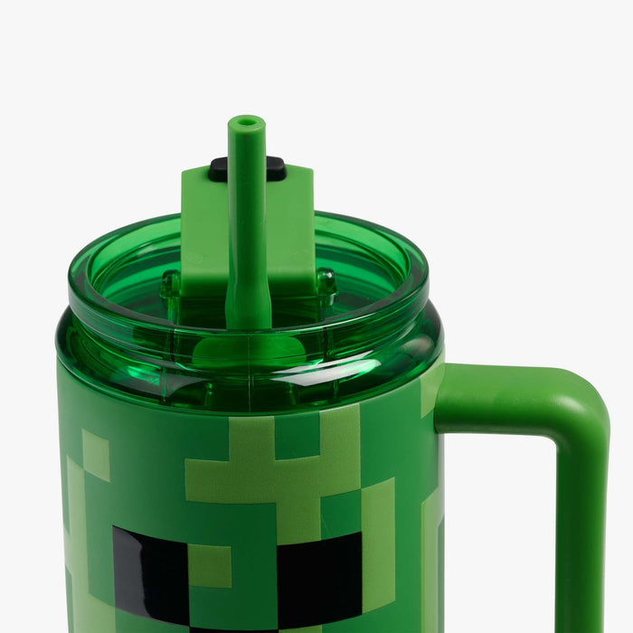 Straw View | Minecraft Creeper 32 Oz Travel Mug::::Silicone straw