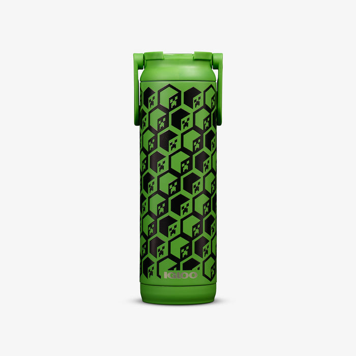 Front View | Minecraft Creeper Glow in the Dark 20 Oz Bottle::::