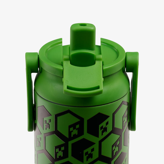 Lid Open View | Minecraft Creeper Glow in the Dark 20 Oz Bottle::::Leakproof Sport Sipper lid