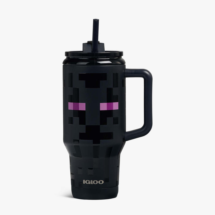 Front View | Minecraft Enderman 32 Oz Travel Mug::::Textured/3D character print