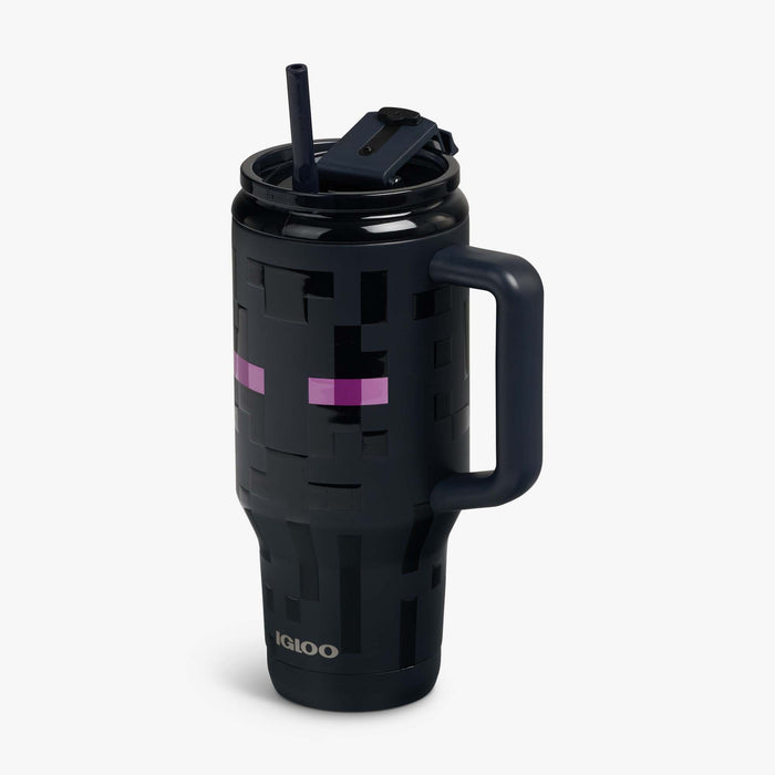 Angle View | Minecraft Enderman 32 Oz Travel Mug::::Fits most cup holders
