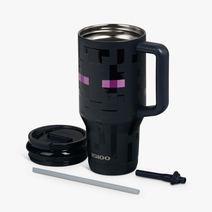 Parts View | Minecraft Enderman 32 Oz Travel Mug::::Double-wall, vacuum-insulated