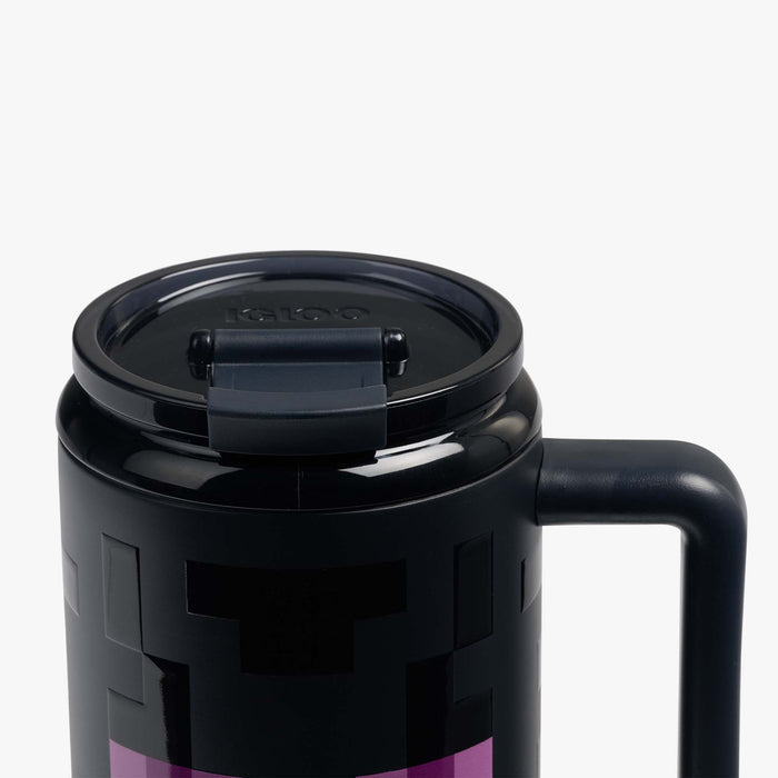 Lid Closed View | Minecraft Enderman 32 Oz Travel Mug::::Leakproof lid & leak-resistant straw