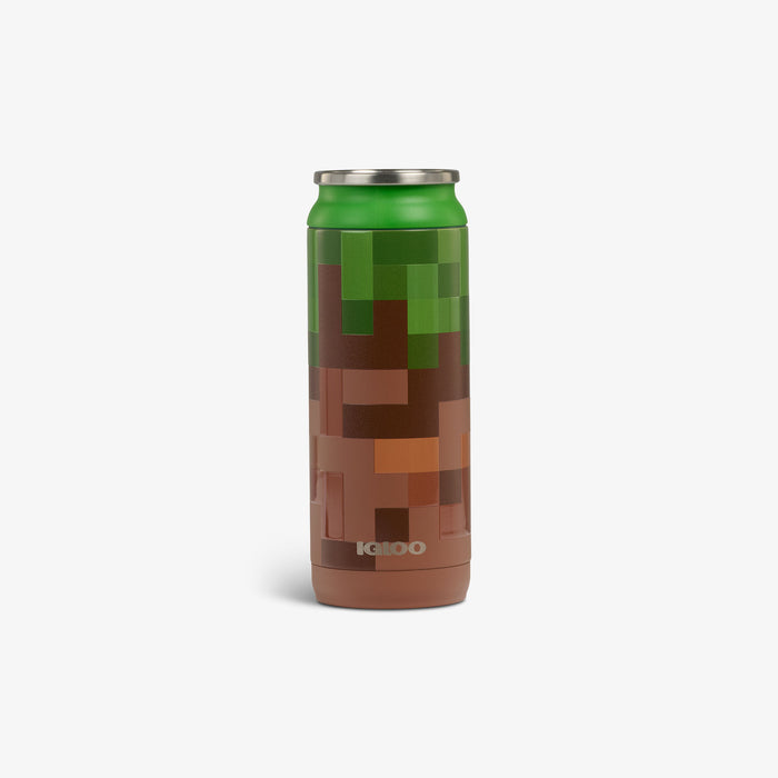 Front View | Minecraft Grass Block 16 Oz Can::::3D grass block print