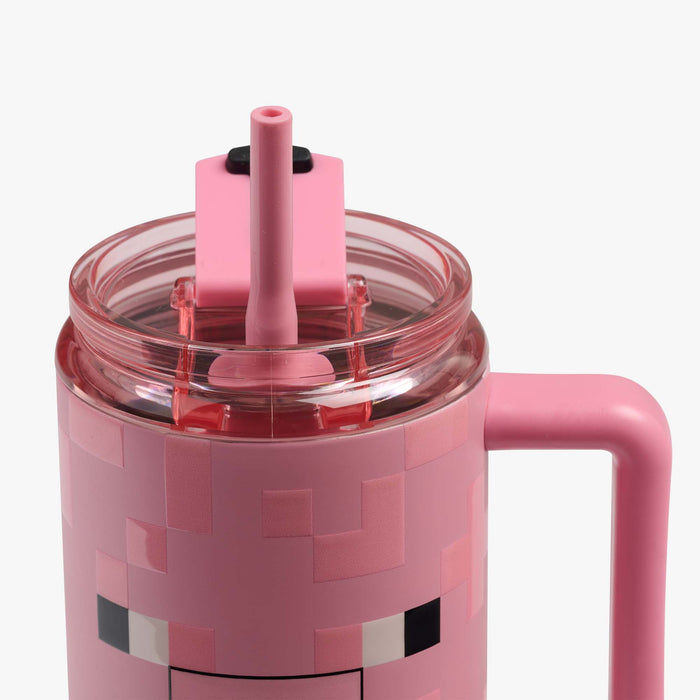 Straw View | Minecraft Pig 32 Oz Travel Mug::::Silicone straw