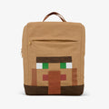 Front View | Minecraft Villager 20-Can Backpack::::Faux-suede bottom