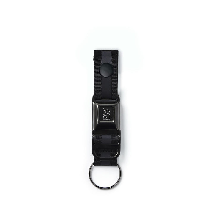Our updated Mini Buckle Keychain in Black Chrome #color_black chrome