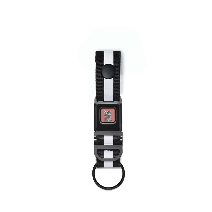 Our updated Mini Buckle Keychain in Black and Red #color_black / red