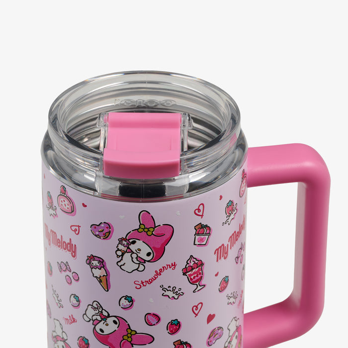 Lid Closed View | My Melody™ 32 Oz Travel Mug::::Leakproof Flip ‘n’ Sip lid