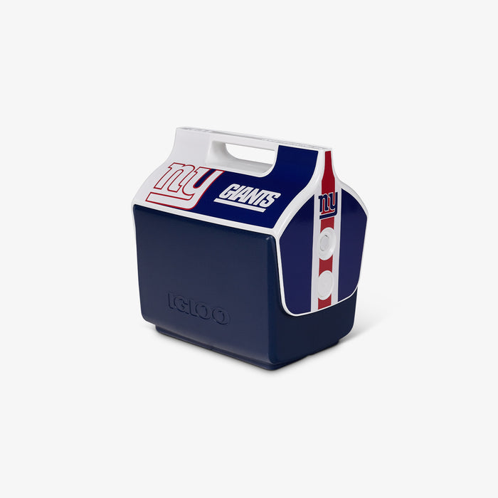 Angle View | New York Giants Little Playmate 7 Qt Cooler::::Trademarked tent-top design