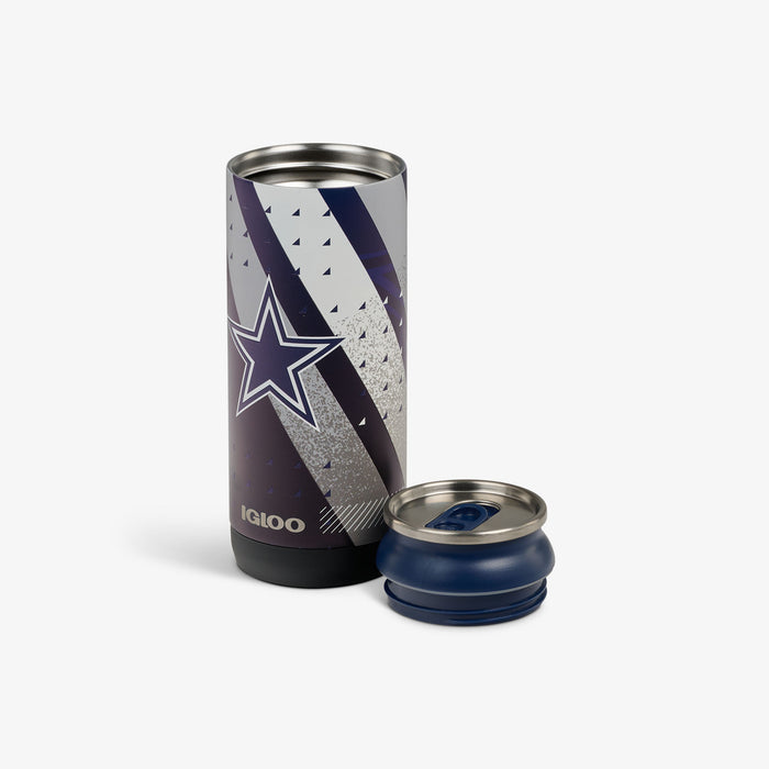 Open View | NFL 16 Oz Can::Cowboys::Removable, leakproof lid