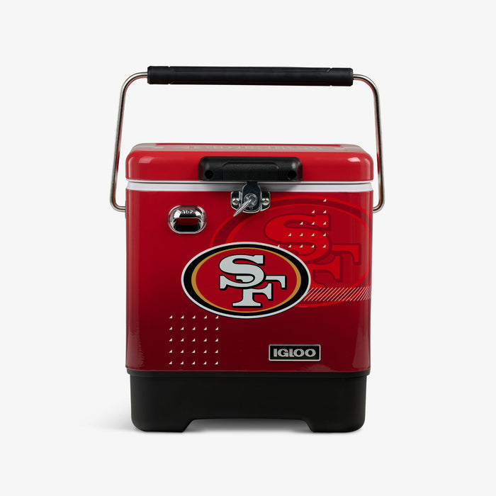 Front View | NFL Legacy 20 Qt Cooler::49ers::Durable steel exterior