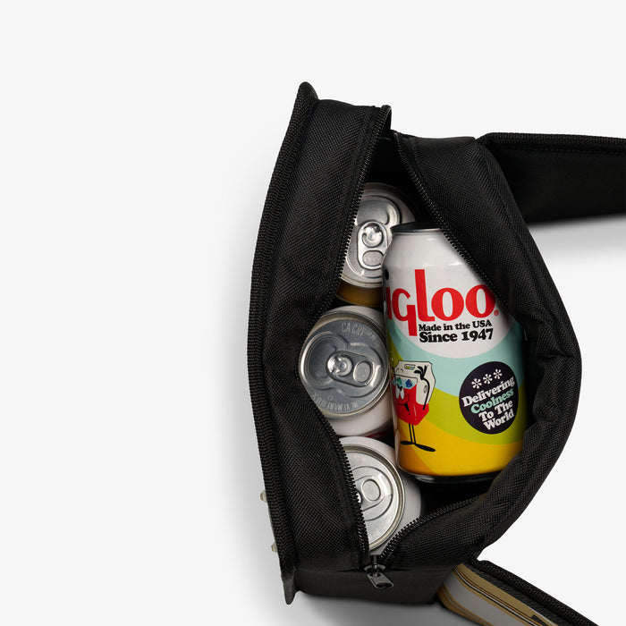 Open View | NFL WWE Cooler Fanny Pack::Steelers::Holds up to 4 cans