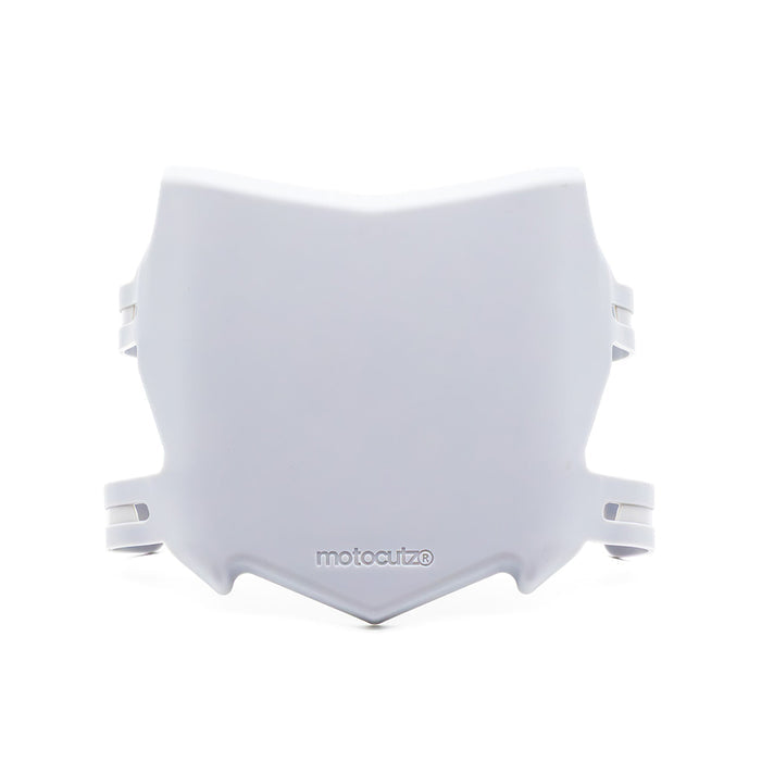 Full front view of the OG MotoCutz Front Plate in Grey