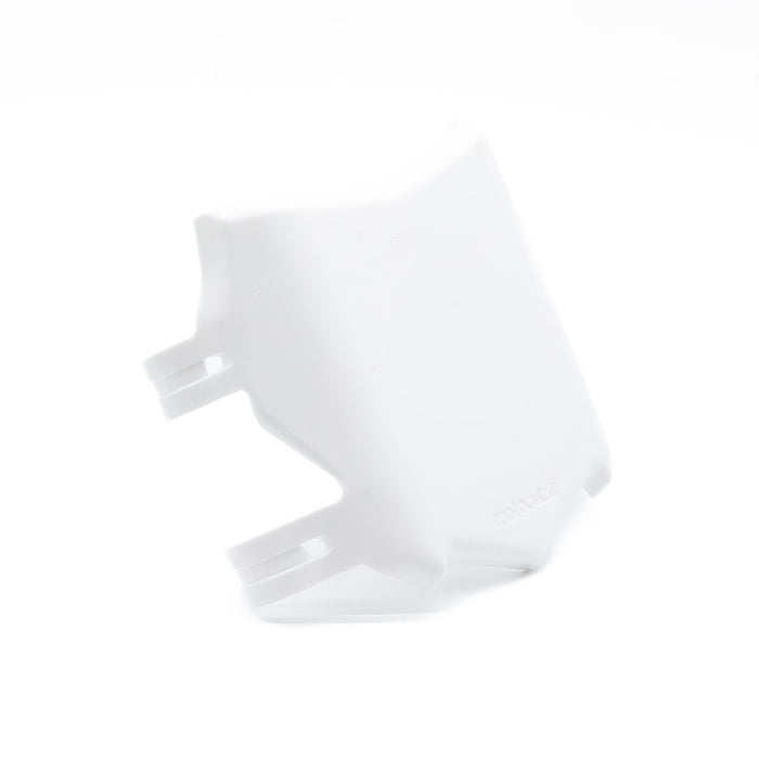 Left view of the OG MotoCutz Front Plate in White