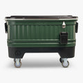 Front View | Party Bar 125 Qt Cooler::Oil Green::Holds up to 158 cans
