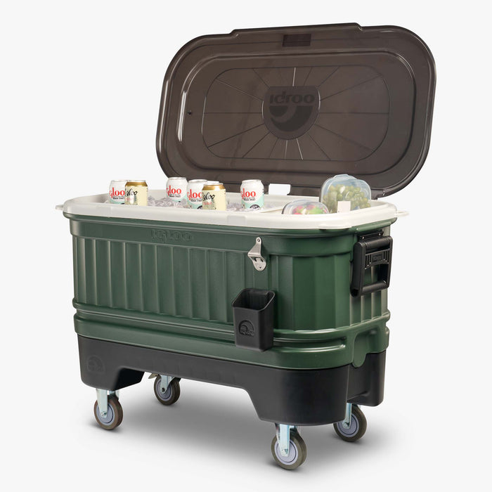 Open View | Party Bar 125 Qt Cooler::Oil Green::Ultratherm&reg; insulation