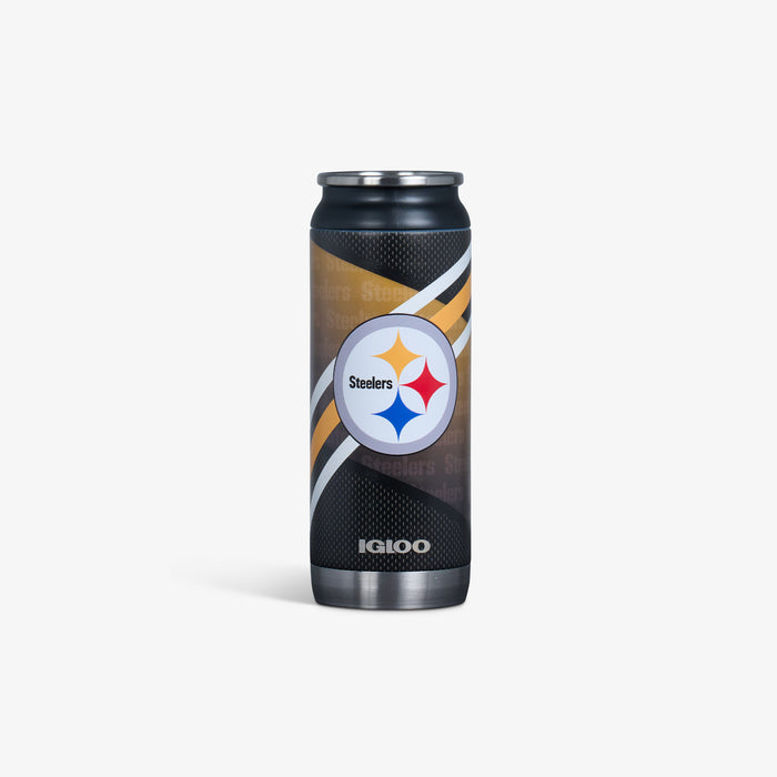Front View | Pittsburgh Steelers 16 Oz Can::::Durable stainless steel