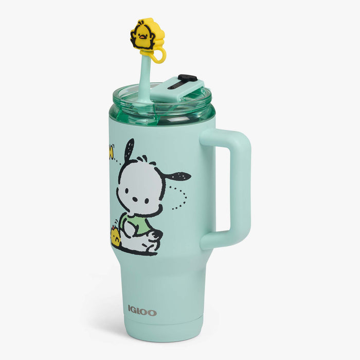 Angle View | Pochacco™ 32 Oz Travel Mug::::Matte 3D character print