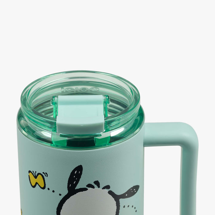 Lid View | Pochacco™ 32 Oz Travel Mug::::Side handle