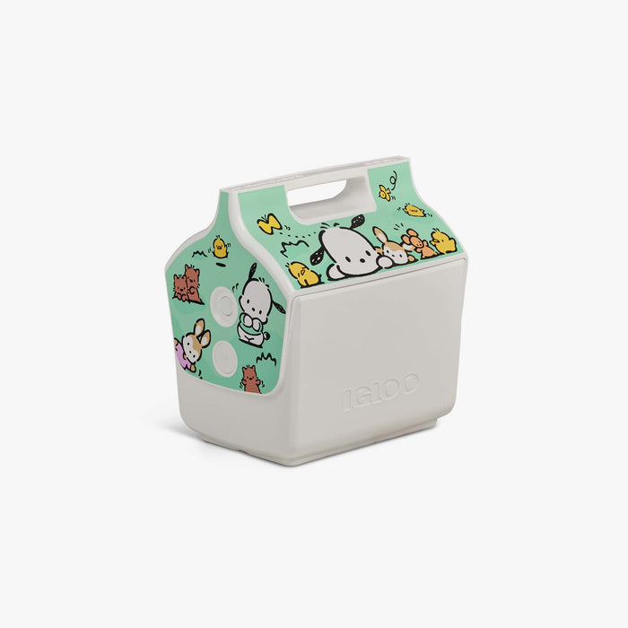 Angle View | Pochacco™ Little Playmate 7 Qt Cooler::::Original side push-button