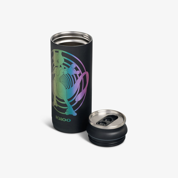 Open View | Pokémon Mew & Mewtwo 16 Oz Can::::Removable, leakproof lid