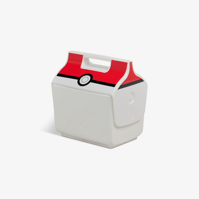 Angle View | Pokémon Poké Ball Little Playmate 7 Qt Cooler::::Original side push-button