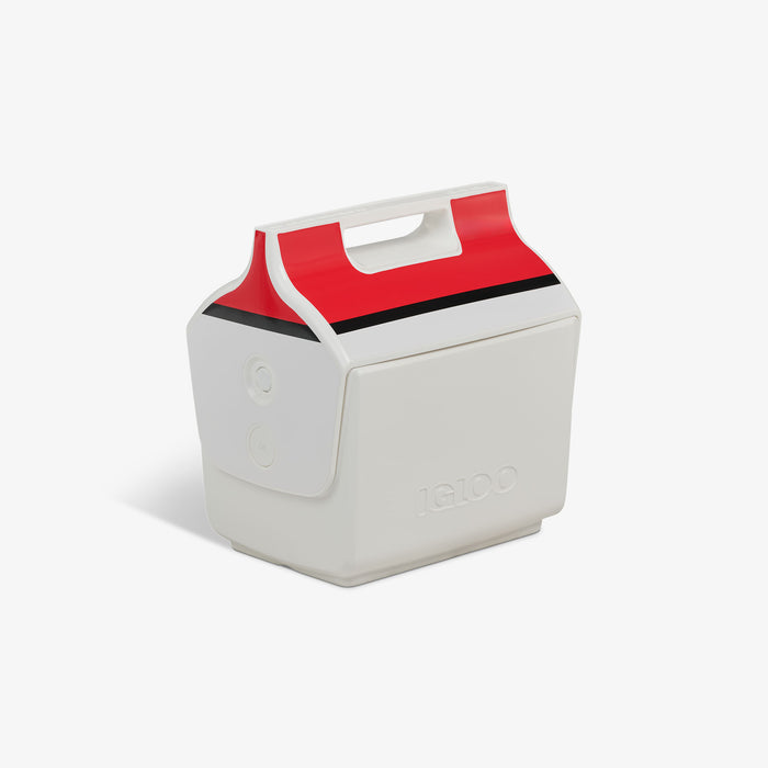 Angle View | Pokémon Poké Ball Little Playmate 7 Qt Cooler::::Trademarked tent-top design