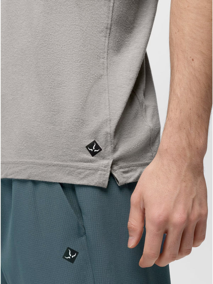 prAna Natural Rhythm S/S Crew Tee - Sterling Heather