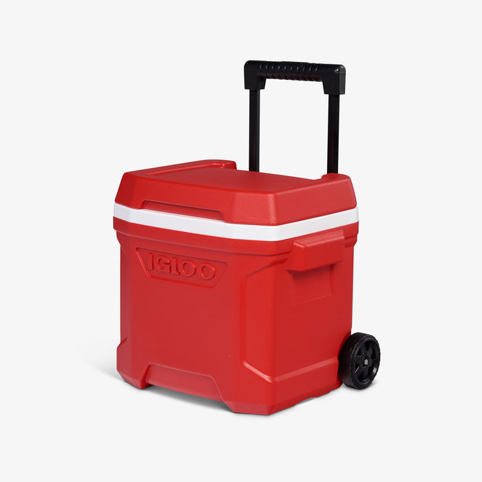 Angle View | Profile II 16 Qt Roller Cooler::Red::