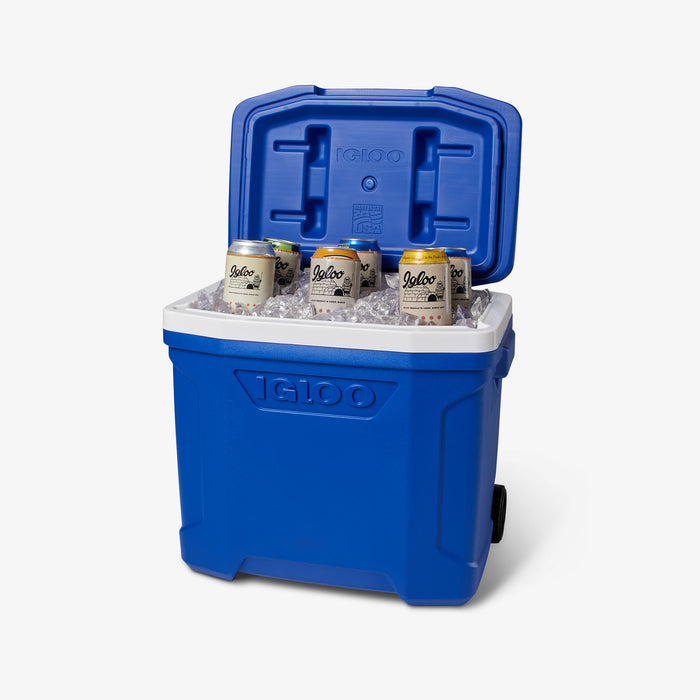 Open View | Profile II 28 Qt Roller Cooler::Majestic Blue::