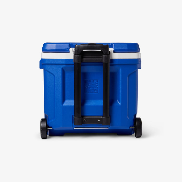 Back View | Profile II 28 Qt Roller Cooler::Majestic Blue::