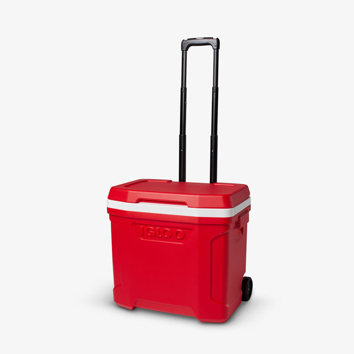 Angle View | Profile II 28 Qt Roller Cooler::Red Star::
