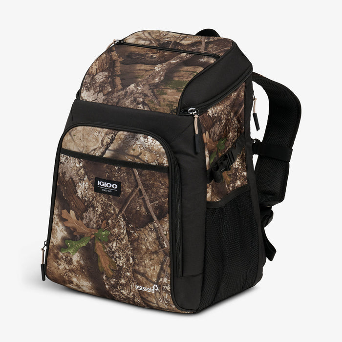Angle View | Realtree APX® 30-Can Gizmo Backpack::::Mesh side pockets