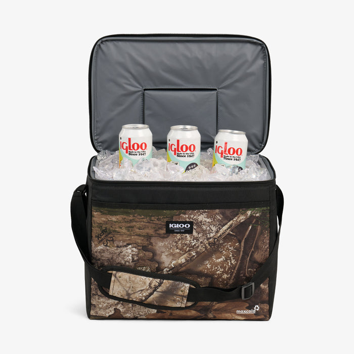 Open View | Realtree APX® HLC 28-Can Bag::::MaxCold insulation