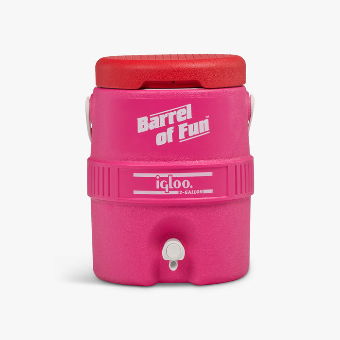 Front View | Retro Barrel of Fun 2 Gallon Jug::Tutti Frutti::