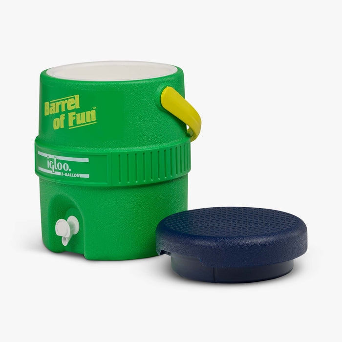 Open View | Retro Barrel of Fun 2 Gallon Jug::Whistle Green::