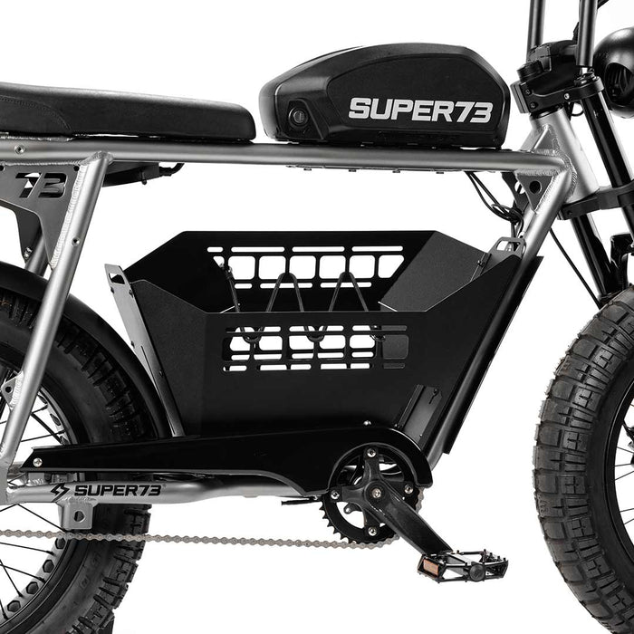 Close-up of the S-Series In-Frame Basket installed on a SUPER73-S2