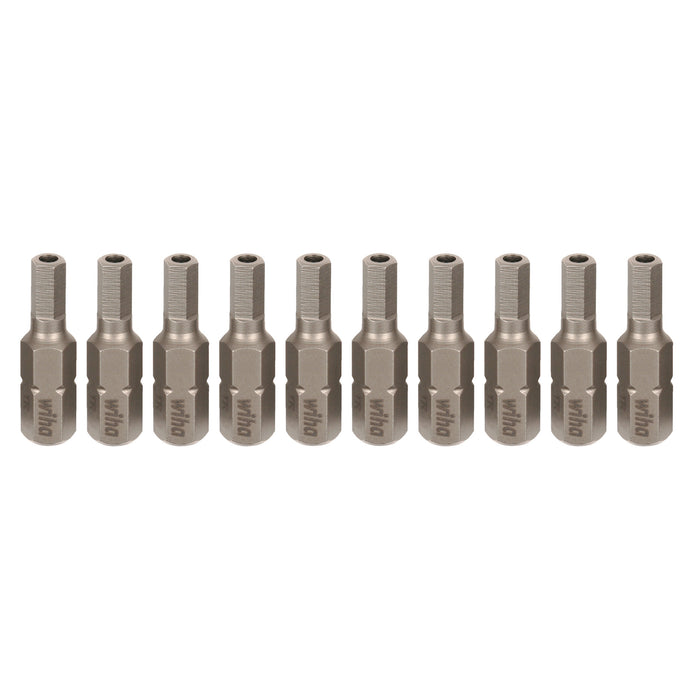 Security Hex Bit 5/32 - 25mm - 10 Pack