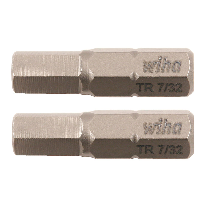 Security Hex Bit 7/32 - 25mm - 2 Pack