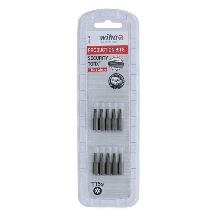 Security Torx Bit T15s - 25mm - 10 Pack