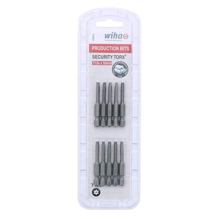 Security Torx Bit T15s - 50mm -  10 Pack